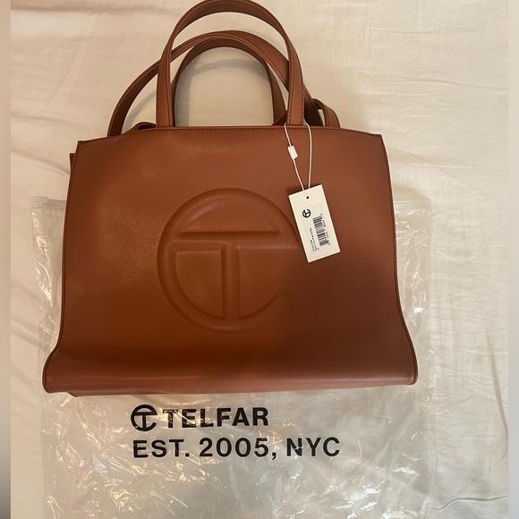 Telfar medium tan shopping bag tote - Picture 2 of 4